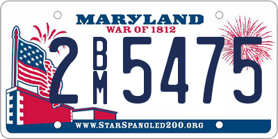 MD license plate 2BM5475