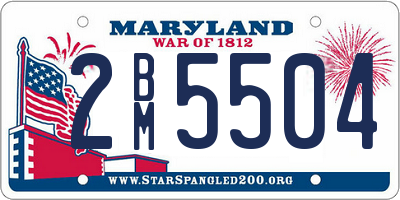 MD license plate 2BM5504