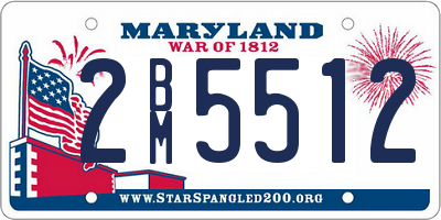 MD license plate 2BM5512