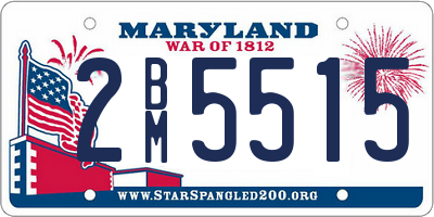 MD license plate 2BM5515