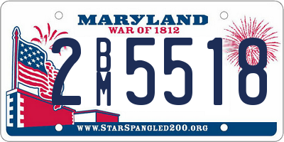 MD license plate 2BM5518