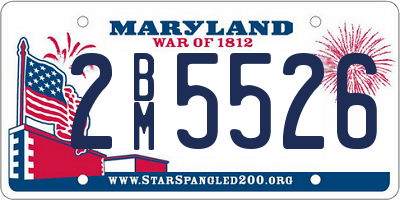 MD license plate 2BM5526