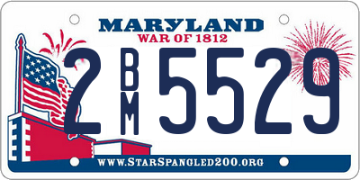 MD license plate 2BM5529