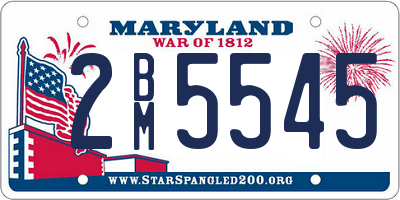 MD license plate 2BM5545