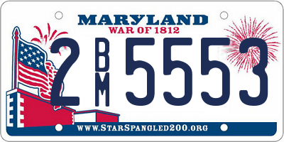 MD license plate 2BM5553