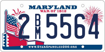 MD license plate 2BM5564