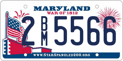 MD license plate 2BM5566