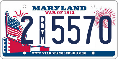 MD license plate 2BM5570