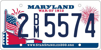 MD license plate 2BM5574