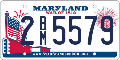 MD license plate 2BM5579