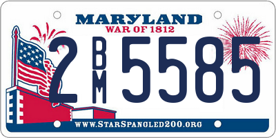 MD license plate 2BM5585