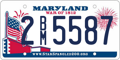 MD license plate 2BM5587