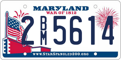 MD license plate 2BM5614