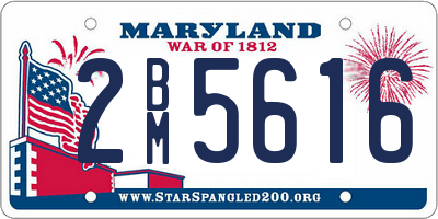 MD license plate 2BM5616