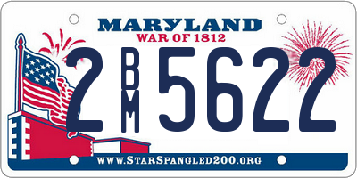 MD license plate 2BM5622