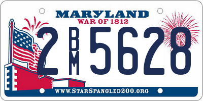 MD license plate 2BM5628