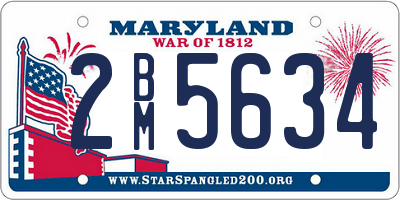 MD license plate 2BM5634
