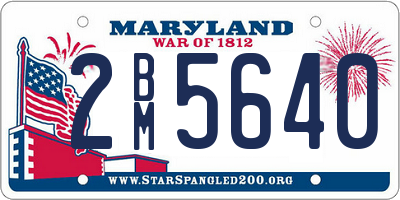 MD license plate 2BM5640