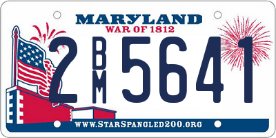 MD license plate 2BM5641