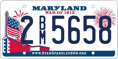 MD license plate 2BM5658