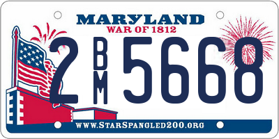 MD license plate 2BM5668