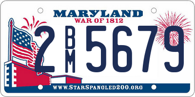 MD license plate 2BM5679