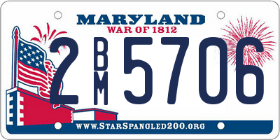 MD license plate 2BM5706