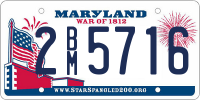 MD license plate 2BM5716