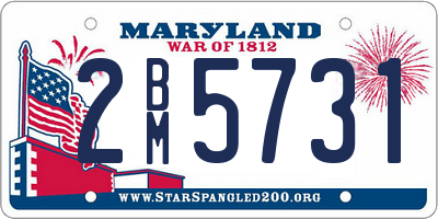 MD license plate 2BM5731