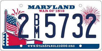 MD license plate 2BM5732
