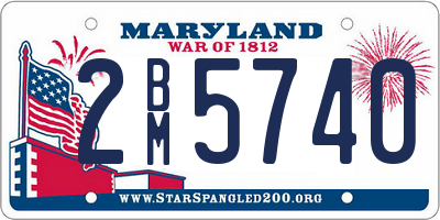 MD license plate 2BM5740