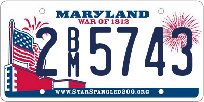 MD license plate 2BM5743