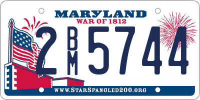 MD license plate 2BM5744