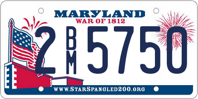 MD license plate 2BM5750