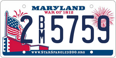 MD license plate 2BM5759