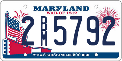 MD license plate 2BM5792