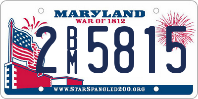 MD license plate 2BM5815