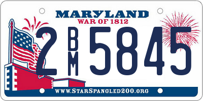 MD license plate 2BM5845