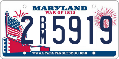 MD license plate 2BM5919