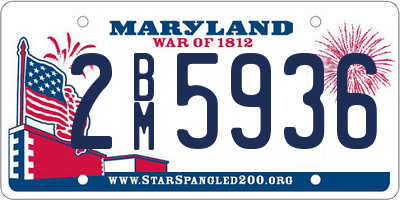 MD license plate 2BM5936