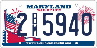 MD license plate 2BM5940