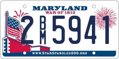 MD license plate 2BM5941