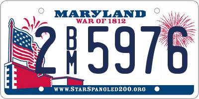 MD license plate 2BM5976