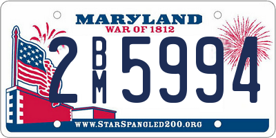MD license plate 2BM5994