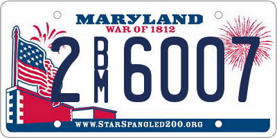 MD license plate 2BM6007