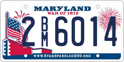 MD license plate 2BM6014