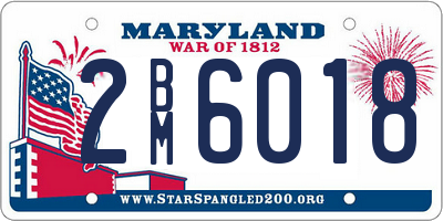 MD license plate 2BM6018