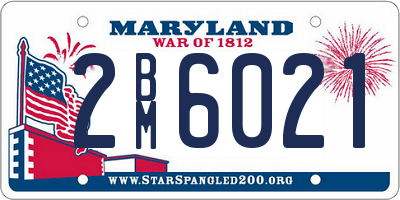 MD license plate 2BM6021