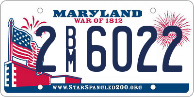 MD license plate 2BM6022
