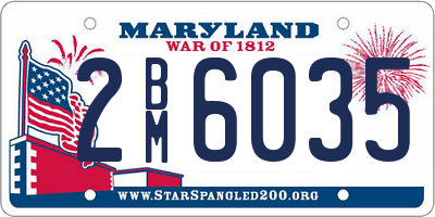 MD license plate 2BM6035